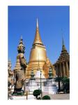 Stupas at theTemple of the Emerald Buddha, Bangkok, Thailand