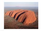 Aerial view of a rock formation on a landscape, Ayers Rock, Uluru-Kata Tjuta National Park, Australia