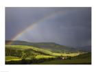 England, Yorkshire, Yorkshire Dales, Rainbow over Swaledale