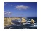 High angle view of rock formations in the ocean, Gibson Beach, Port Campbell National Park, Australia