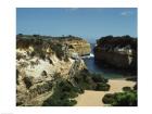 High angle view of rock formations on the coast, Loch Ard Gorge, Port Cambell National Park, Victoria, Australia