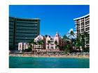 Hotel on the beach, Royal Hawaiian Hotel, Waikiki, Oahu, Hawaii, USA