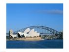 Opera house on the waterfront, Sydney Opera House, Sydney Harbor Bridge, Sydney, Australia