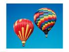 Low angle view of hot air balloons in the sky, Albuquerque, New Mexico, USA