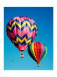 Low angle view of hot air balloons in the sky, Albuquerque, New Mexico, USA