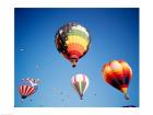 Low angle view of hot air balloons in the sky, Albuquerque, New Mexico, USA