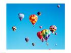 Low angle view of hot air balloons in the sky, Albuquerque, New Mexico, USA