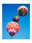 Low angle view of hot air balloons in the sky, Albuquerque, New Mexico, USA