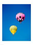 Low angle view of hot air balloons in the sky, Albuquerque, New Mexico, USA