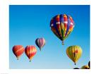 Low angle view of hot air balloons in the sky, Albuquerque, New Mexico, USA