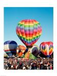 Hot air balloons taking off, Albuquerque International Balloon Fiesta, Albuquerque, New Mexico, USA