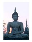 Front view of the Seated Buddha, Wat Mahathat, Sukhothai, Thailand