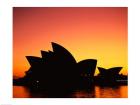 Sunrise over an opera house, Sydney Opera House, Sydney, Australia