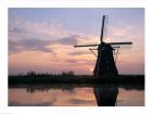 Silhouette, Windmills at Sunset, Kinderdijk, Netherlands