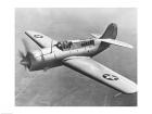 High angle view of a fighter plane in flight, Curtiss SB2C Helldiver, December 1941