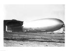 USA, New Jersey, Hindenberg, Airship on a landscape