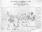 The House of Commons in 1860: Lord Palmerston Addressing the House during the Debate on the Treaty with France, plan of the portraits, engraved by Falkner, 1863 (litho) (b&w photo) (plan of 107820, see also 42219)