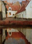 Little Town on the Edge of the Water, at Dusk, 1899 (oil on canvas)