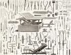 Nineteenth Century Surgical Instruments (etching)