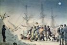 Incidents on a Trading Journey: Men Playing Football on Board HMS 'Terror', 1836 (w/c on paper)