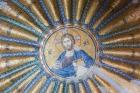 Istanbul, Turkey. Byzantine Church of St. Saviour in Chora. Mosaic of Jesus Christ in southern dome of inner narthex.