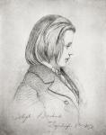 Portrait of Johannes Brahms (1833-97) aged Twenty, 1853 (pencil on paper)