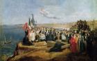 Burial of the Vicomte de Chateaubriand (1768-1848) at Grand-Be, 19th July 1848 (oil on canvas)