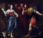 Rahab and the Emissaries of Joshua (oil on canvas)