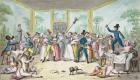 Riotous scene in a tavern during the period of the French Revolution, c.1789 (w/c on paper)