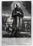 Saint Francois de Sales (1568-1622) (engraving) (b/w photo)