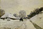 The Cart, or Road under Snow at Honfleur, 1865 (oil on canvas)