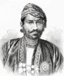 Maharajah Sawai Ram Singh II, Maharajah of Jaipur, from 'El Mundo en la Mano', published 1878 (litho)