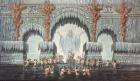 Muehleborn's Water Palace, set design for a production of 'Undine', (w/c on paper)