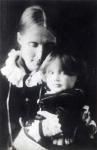 Virginia Woolf, with her mother Julia, 1884 (b/w photo)