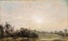 Hampstead Heath, looking towards Harrow, 1821-22 (oil on paper laid on canvas)