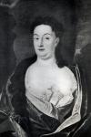 Portrait of Countess Ehrengard Melusina von der Schulenburg, Duchess of Kendal (1667-1743) (oil on canvas) (b/w photo)