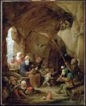 The Temptation of St. Anthony in a Rocky Cavern (oil on canvas)