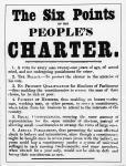 The Six Points of the People's Charter (litho) (b/w photo)