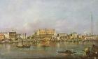 Doge's Palace and view of St. Mark's Basin, Venice (oil on canvas)