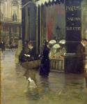 La Parfumerie Viollet, Boulevard des Capucines (oil on canvas)