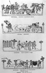 September, October, November and December, from 'The Julius Calendar and Hymnal', illustration from 'History of the English People' (engraving) (b/w photo)