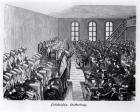 Quaker Meeting, Philadelphia, from 'Nord Amerika' by Hesse-Warburg, 1888 (engraving) (b/w photo)