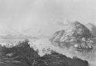 Franklin's expedition hunting on Marten Lake, 1820 (engraving)