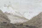 Between Chamonix and Martigny, 1776 (graphite, pen & wash on paper)