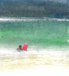 Surfing 2, Sri Lanka, 2015 (w/c on paper)