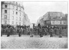 Barricade at the Faubourg Saint-Antoine during the Commune, 18th March 1871 (b/w photo)