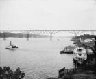 Pokeepsie (Poughkeepsie) Bridge, New York, c.1880-97 (b/w photo)