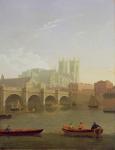 Westminster Abbey and Westminster Bridge Seen from the South, 1794 (oil on canvas)