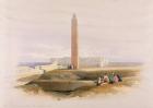 Obelisk at Alexandria, commonly called Cleopatra's Needle, from "Egypt and Nubia", Vol.1 (litho)