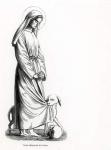St. Margaret of Cortona (c.1247-97) (engraving) (b/w photo)